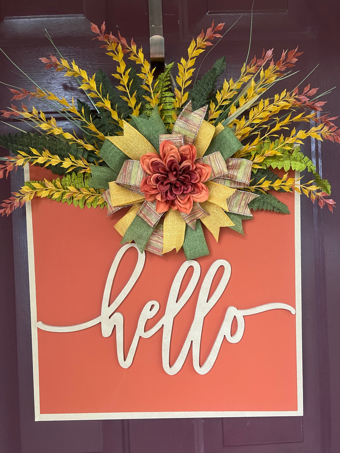 Orange Square Wreath