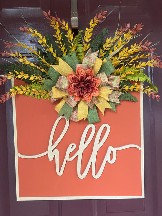 Orange Square Wreath